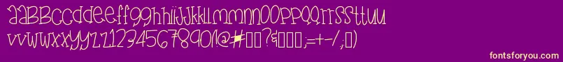 FunFragment Font – Yellow Fonts on Purple Background