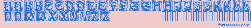 Festooncapsssk Font – Blue Fonts on Pink Background