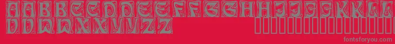 Festooncapsssk Font – Gray Fonts on Red Background
