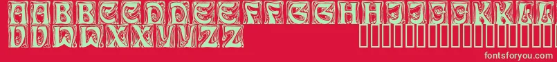 Festooncapsssk Font – Green Fonts on Red Background