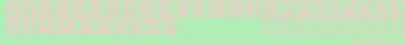 Festooncapsssk Font – Pink Fonts on Green Background
