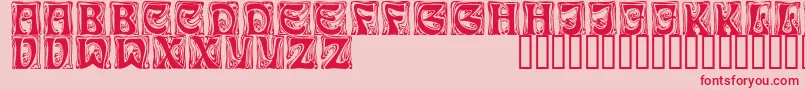 Festooncapsssk Font – Red Fonts on Pink Background