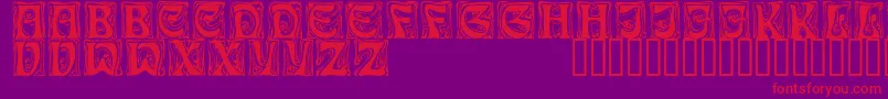 Festooncapsssk Font – Red Fonts on Purple Background