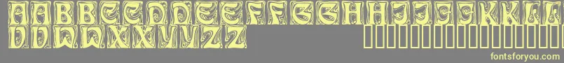 Festooncapsssk Font – Yellow Fonts on Gray Background