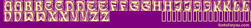 Festooncapsssk Font – Yellow Fonts on Purple Background