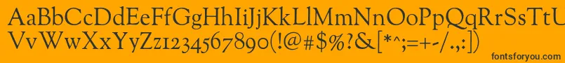 Oflgoudystm Font – Black Fonts on Orange Background