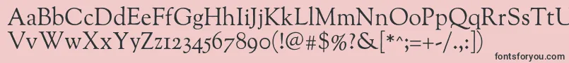 Oflgoudystm-Schriftart – Schwarze Schriften auf rosa Hintergrund