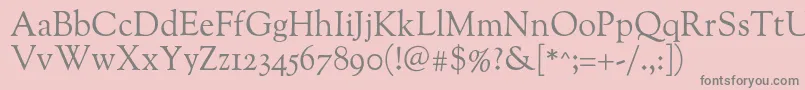 Oflgoudystm Font – Gray Fonts on Pink Background