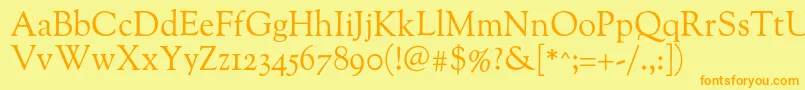 Oflgoudystm Font – Orange Fonts on Yellow Background