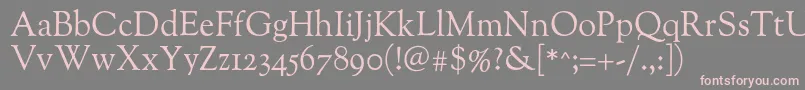 Oflgoudystm Font – Pink Fonts on Gray Background