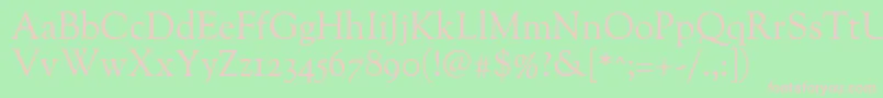 Oflgoudystm Font – Pink Fonts on Green Background