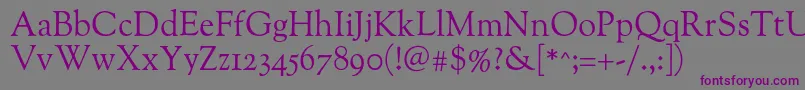 Oflgoudystm Font – Purple Fonts on Gray Background