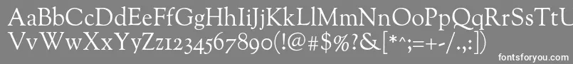 フォントOflgoudystm – 灰色の背景に白い文字