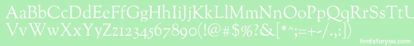 Oflgoudystm Font – White Fonts on Green Background