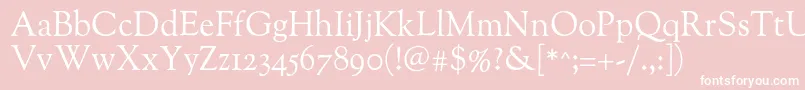 Oflgoudystm Font – White Fonts on Pink Background