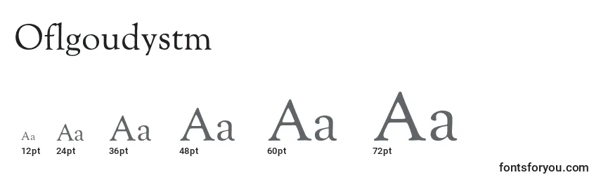 Размеры шрифта Oflgoudystm