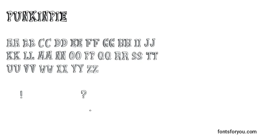 Fuente PunkinPie - alfabeto, números, caracteres especiales