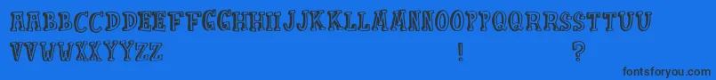 PunkinPie Font – Black Fonts on Blue Background