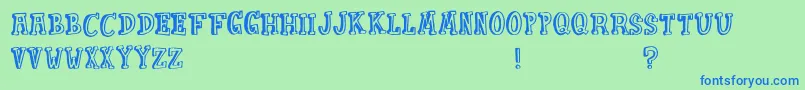 PunkinPie Font – Blue Fonts on Green Background