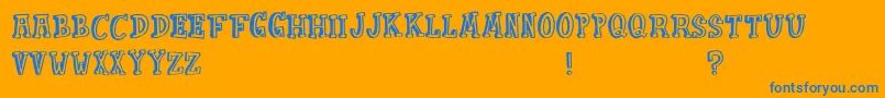 PunkinPie Font – Blue Fonts on Orange Background