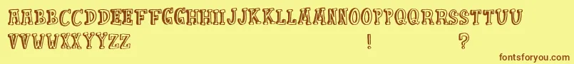 PunkinPie Font – Brown Fonts on Yellow Background