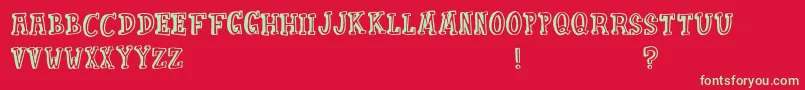 PunkinPie Font – Green Fonts on Red Background