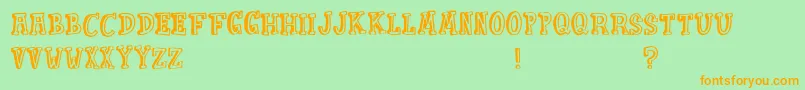 PunkinPie Font – Orange Fonts on Green Background