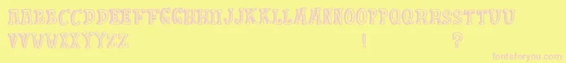 PunkinPie Font – Pink Fonts on Yellow Background