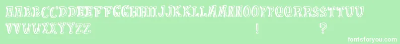 PunkinPie Font – White Fonts on Green Background