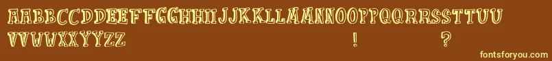 PunkinPie Font – Yellow Fonts on Brown Background