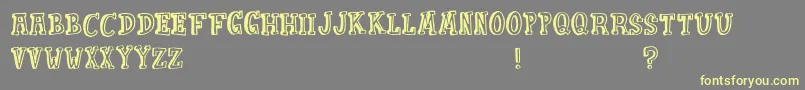 PunkinPie Font – Yellow Fonts on Gray Background