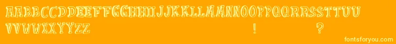 PunkinPie Font – Yellow Fonts on Orange Background