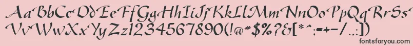 GreenfordRegularDb Font – Black Fonts on Pink Background