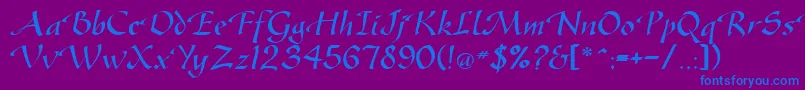 GreenfordRegularDb Font – Blue Fonts on Purple Background