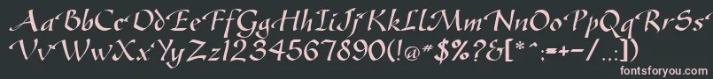 GreenfordRegularDb Font – Pink Fonts on Black Background