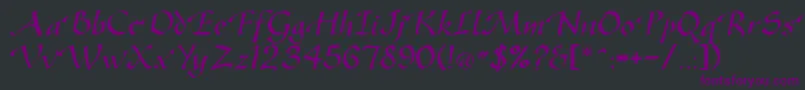 GreenfordRegularDb Font – Purple Fonts on Black Background