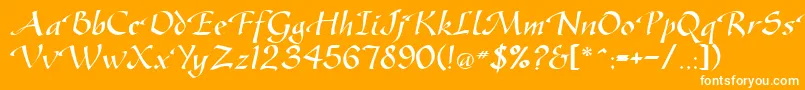 GreenfordRegularDb Font – White Fonts on Orange Background