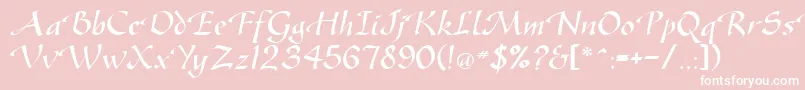 GreenfordRegularDb Font – White Fonts on Pink Background