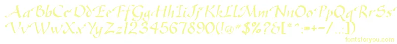 GreenfordRegularDb Font – Yellow Fonts on White Background