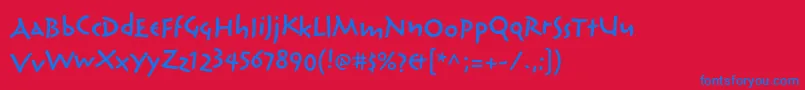 ReliqstdSemiboldextactive Font – Blue Fonts on Red Background