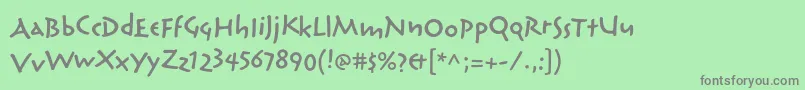 ReliqstdSemiboldextactive Font – Gray Fonts on Green Background