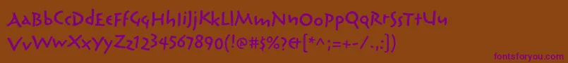 Шрифт ReliqstdSemiboldextactive – фиолетовые шрифты на коричневом фоне