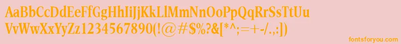 EsperantoCondBold Font – Orange Fonts on Pink Background