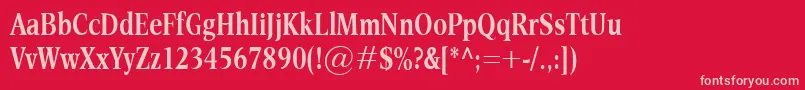 EsperantoCondBold Font – Pink Fonts on Red Background