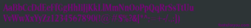 Шрифт EsperantoCondBold – фиолетовые шрифты на чёрном фоне