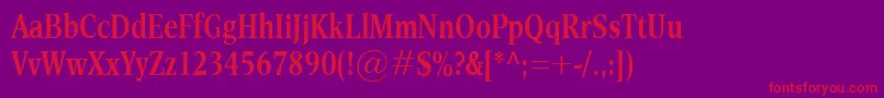 EsperantoCondBold Font – Red Fonts on Purple Background