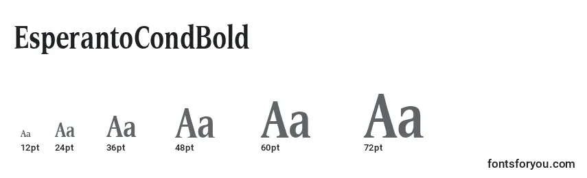 EsperantoCondBold Font Sizes