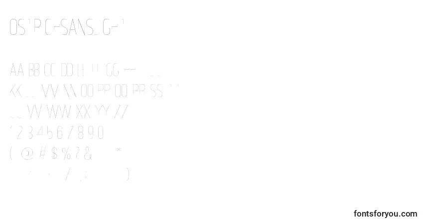 Шрифт OstrichSansLight – алфавит, цифры, специальные символы