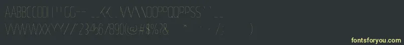 fuente OstrichSansLight – Fuentes Amarillas Sobre Fondo Negro