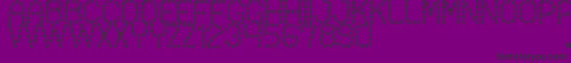 FloweredSt-fontti – mustat fontit violetilla taustalla